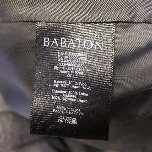 BABATON ARITZIA The CONNOR Coat Italian Grey Wool Belted Minimalist M - Picture 7 of 9